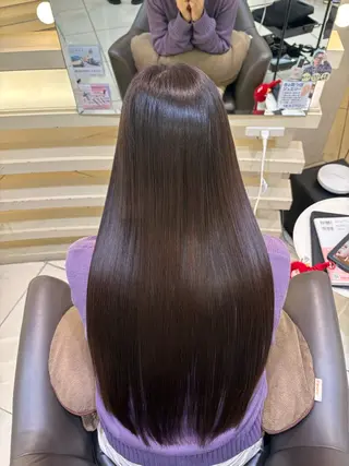 ロング 縮毛矯正/艶髪/ チホリのヘアスタイル