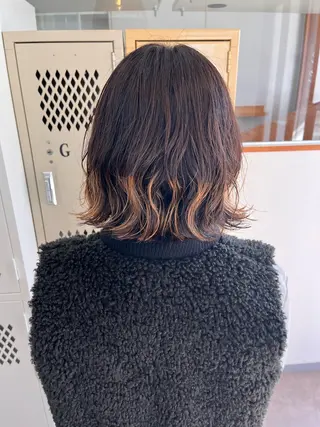 ミディアム カラー 森田 菜留美のヘアスタイル