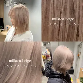 ミディアム カラー AVANCE京橋所属・ハイトーンヘア/ 島崎　タクミのヘアスタイル