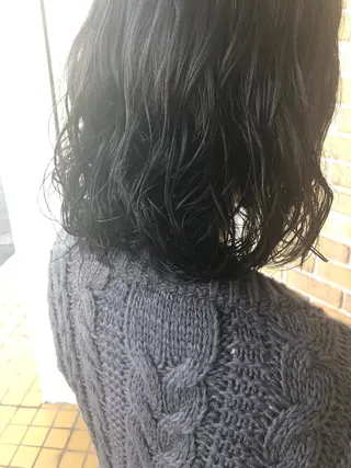 ミディアム カラー パーマ ヘアアレンジ ❣️倉敷❣️美髪 カラー能登一成のヘアスタイル