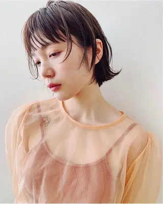 ミディアム k-twoあべのキューズモール店所属・k-two☁あべの/ 艶感カラー/Touaのヘアスタイル