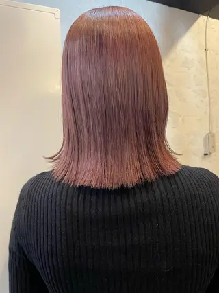 ミディアム カラー ヘアアレンジ satsuki 暖色・ブラウンカラーのヘアスタイル