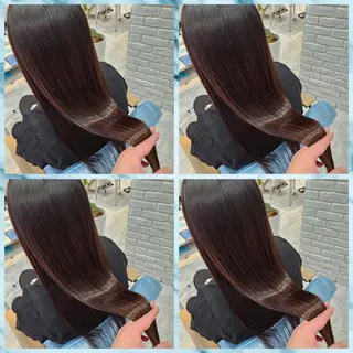 ロング 顔周りレイヤーカット 髪質改善代表西村功平のヘアスタイル