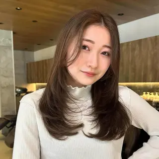 セミロング 表参道/ レイヤー/千優のヘアスタイル