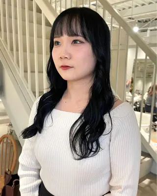 ロング カラー 林 千聖のヘアスタイル