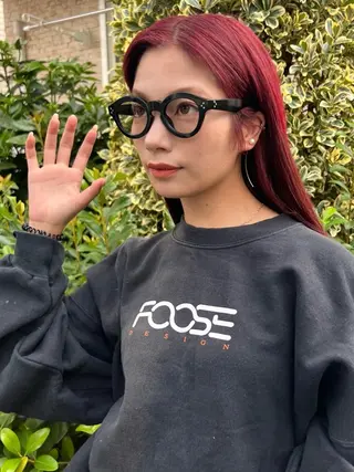 セミロング カラー ウルフレイヤー エクステ/kokiのヘアスタイル