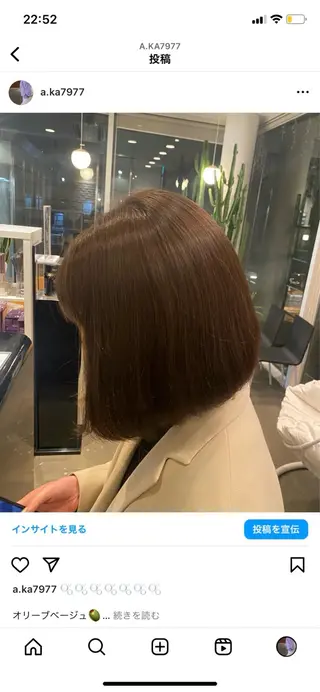 ミディアム DIFINOaoyama所属・🎧ayaka/ボブ /透明感カラー 🩵のヘアスタイル