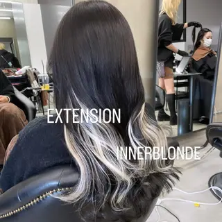 ロング カラー エクステ🩵ブリーチ 韓国ヘア🩵KAEのヘアスタイル