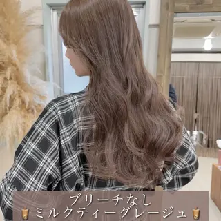 ロング カラー ブリーチなし透明感カ ラー×韓国ヘア♡ヒデのヘアスタイル