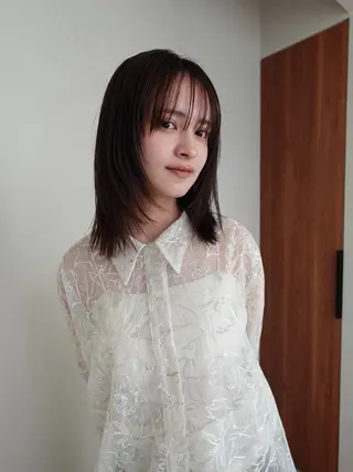 ミディアム 骨格診断カット.𖥔 ボブ/レイヤー/碧夢のヘアスタイル