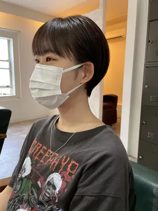 ショート カラー パーマ ヘアアレンジ メンズ キッズ ネイル マツエク・マツパ パーマ/透明感カラー /ボブ/吉田一生のヘアスタイル