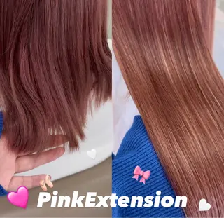 ミディアム カラー エクステ指名数 No.1💖ゆい🌈のヘアスタイル