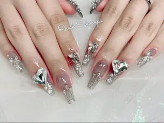 ロング Quick Sukarupu新宿のネイルデザイン