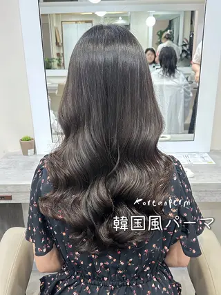 セミロング パーマ 韓国風パーマ/ヘア セット/店長みづきのヘアスタイル