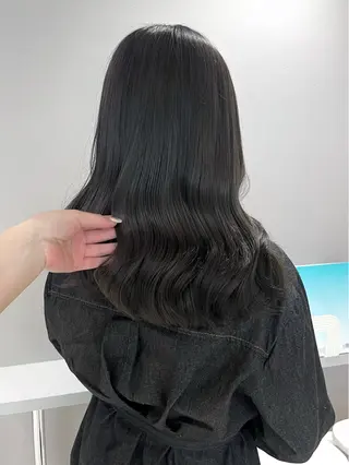 セミロング カラー KANA🎀韓国 🇰🇷ハイライトのヘアスタイル