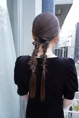 ロング ヘアアレンジ cime所属・cime(シィーム) 宮元茉里奈のヘアスタイル