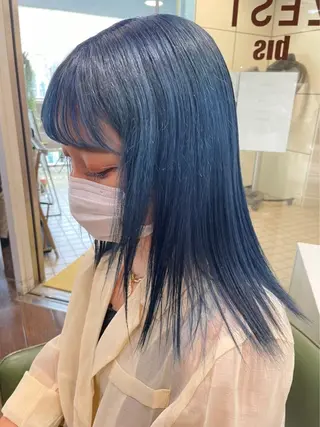 セミロング カラー 似合わせカットカラー 🤍🎀honokaのヘアスタイル