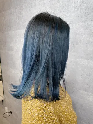 ミディアム カラー _WHITE 天王寺のヘアスタイル