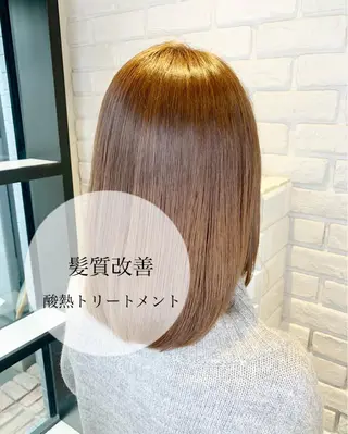 ミディアム 髪質改善/縮毛矯正 艶カラー/珠聡のヘアスタイル