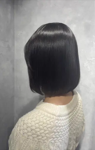 ミディアム ルネ所属・ショートヘア 縮毛矯正/福田梢のヘアスタイル