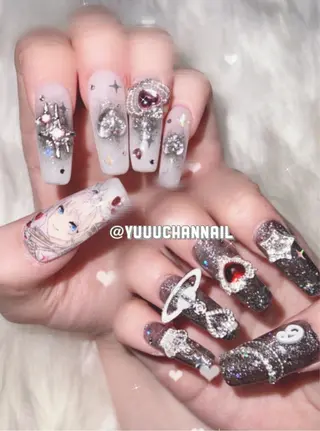 ネイル 痛ネイル🩷渋谷 🧸Yunaのネイルデザイン