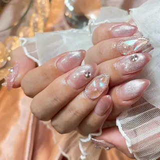 ネイル 23時まで❤︎韓国、 ワンホンネイルのネイルデザイン