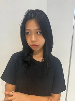 ミディアム カラー ハイトーン/デザイン 🪐·˚⌖MIHOのヘアスタイル