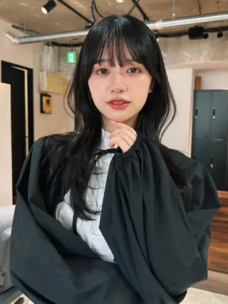 ロング カラー パーマ 🫧小顔×似合わせ× 透明感カラー🫧のヘアスタイル