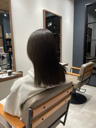 ミディアム 朝5分でキマる艶髪 ／ヤマダのヘアスタイル