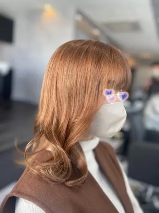 ミディアム カラー 前田 桃花のヘアスタイル