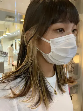 ミディアム カラー risa 。のヘアスタイル