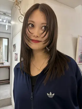 セミロング カラー MINX【青山店】所属・asuka/似合わせ /レイヤー/暖色のヘアスタイル