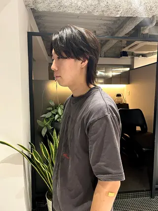 ミディアム メンズパーマ/メンズ カット/伊藤　げんのヘアスタイル