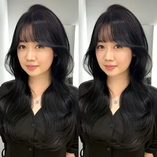 ロング カラー レイヤー/艶カラー /韓国ヘア/高松のヘアスタイル