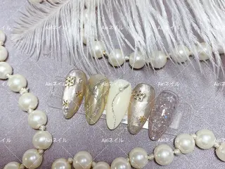 ネイル ネイルサロンAiri 長さ出し·シンプルのネイルデザイン