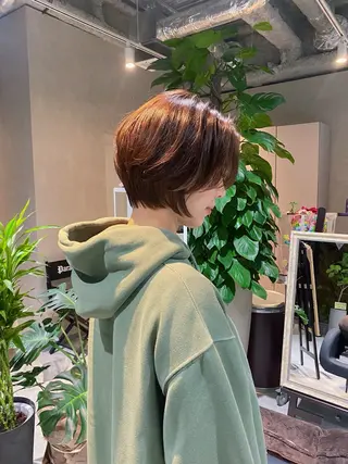 ショート カラー パーマ TYCHE GINZA所属・🍃服部 雅哉🍃銀座◎のヘアスタイル