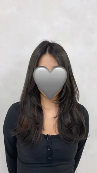 ロング カラー 🤍韓国ヘア アイナ🤍のヘアスタイル
