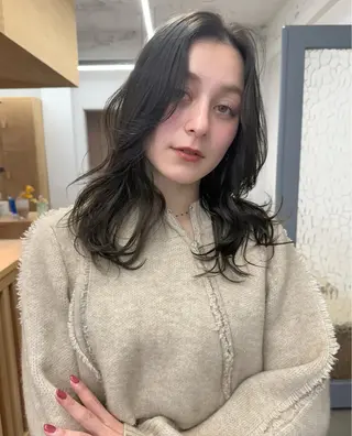 ミディアム カラー 坂本 圭太朗のヘアスタイル