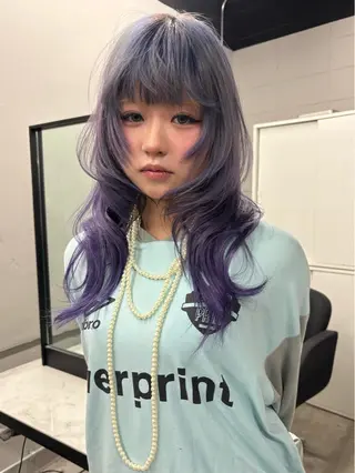 ロング カラー ✩デザインカラー /レイヤー✩momoのヘアスタイル