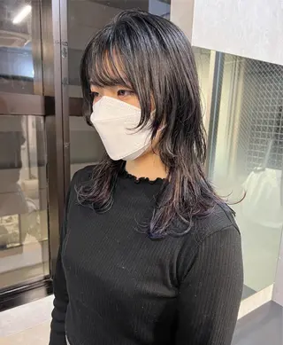 ロング ブリーチ/ウルフ ハッシュカット/石山のヘアスタイル