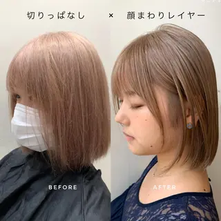 ミディアム カラー レイヤー専門家 ダブルカラー修のヘアスタイル