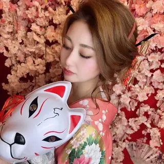 セミロング ヘアアレンジ 《カメレオン》 西田美輝のヘアスタイル