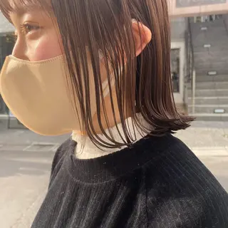 ショート カラー センターパート/ 暖色カラーayuのヘアスタイル
