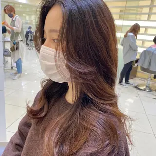 ロング カラー ヘアアレンジ 💎耳ツボジュエリー ×銀座美容室💎のヘアスタイル