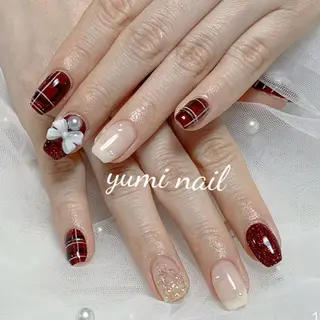 ネイル shineジェル& チップ長さだしのネイルデザイン