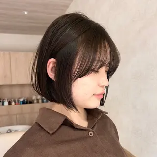 ショート カラー 透明感カラー🤎 Wカラー/YUKAのヘアスタイル