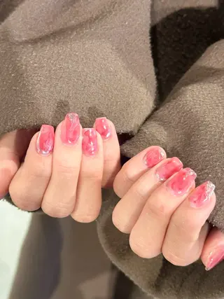 ネイル 🎀韓国レイヤー特化 🎀ベージュ/ミクのヘアスタイル