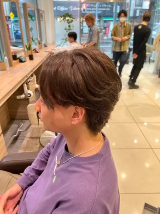 カラー パーマ メンズ SENA 再現性 パーマと縮毛矯正のヘアスタイル