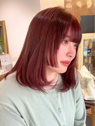 ミディアム ano @anomukuiのヘアスタイル