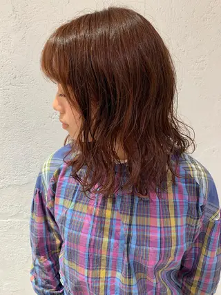 ミディアム カラー ヘアアレンジ 🫧透明感カラー/ ボブ/小笠原汐海🪽のヘアスタイル